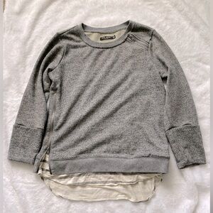 Max Jeans gray zipper sweatshirt top size small